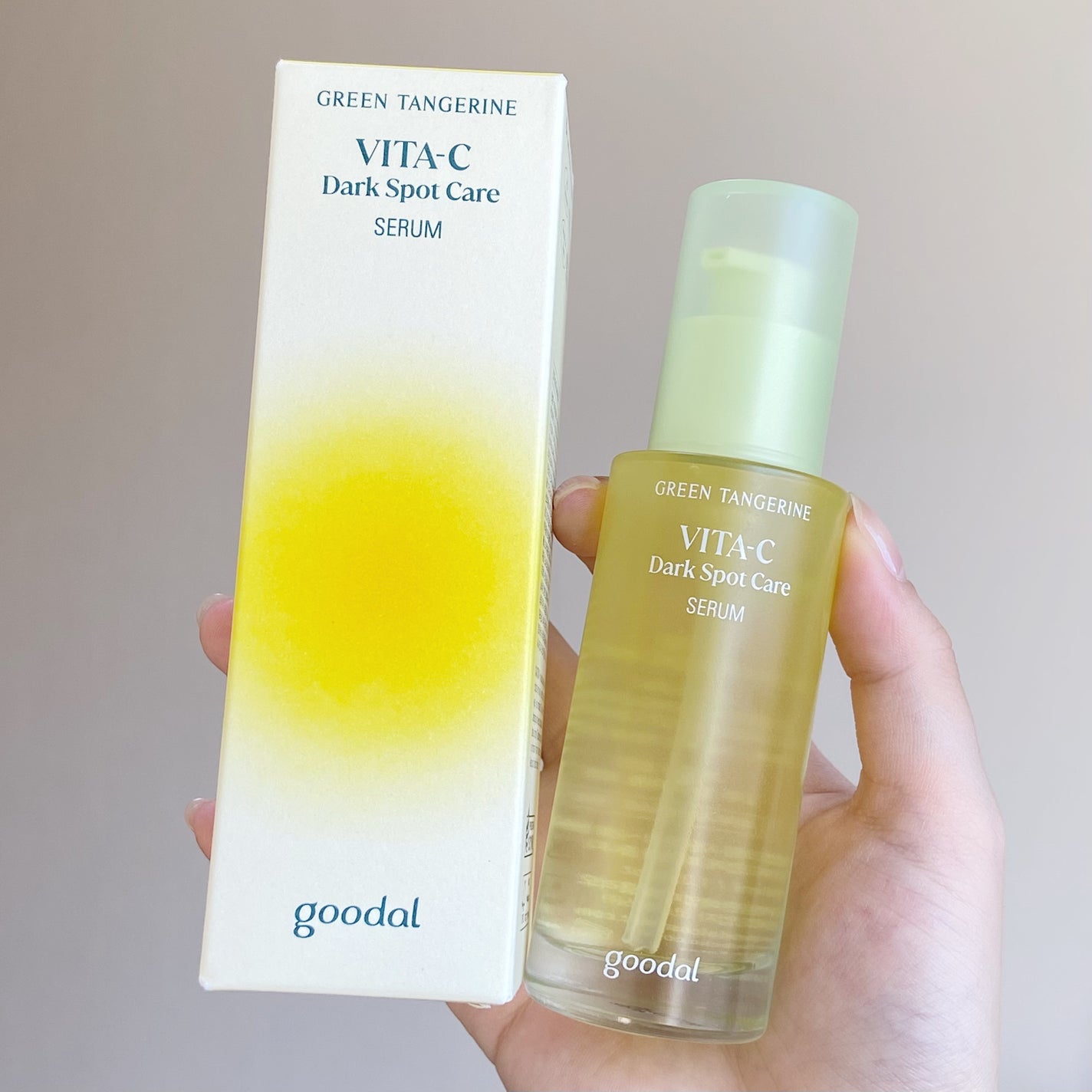 グリーンタンジェリン ビタC ダークスポットケアセラム/goodal/美容液を使ったクチコミ(4枚目)