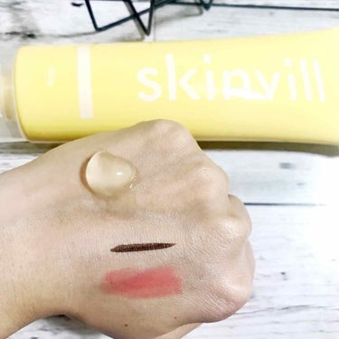 skinvill ホットスクラブクレンジングジェルのクチコミ「「温感」×「酵素」で、メイクを落とすたびにキレイになるクレンジングジェルです😊
 
✔こんにゃ.....」（2枚目）