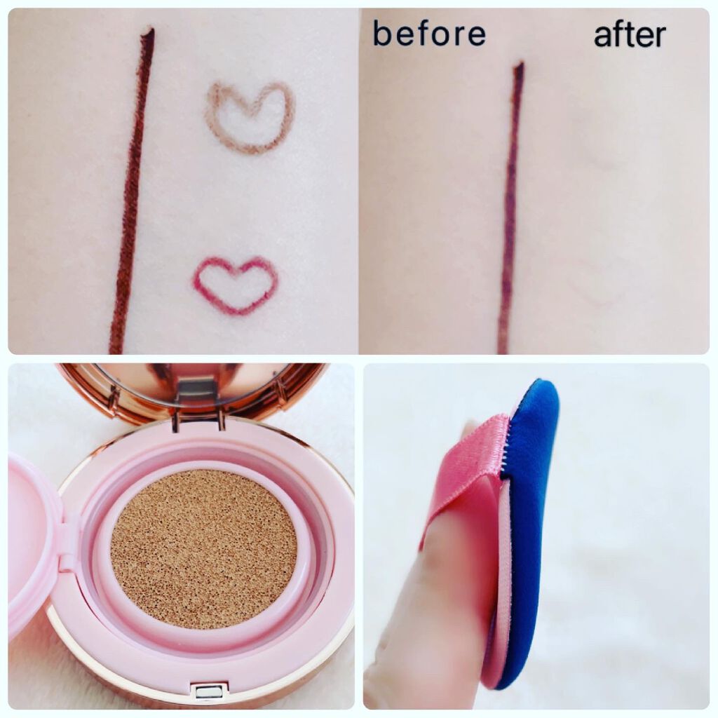 ピンクティーツリーカバークッション/APLIN/クッションファンデーションを使ったクチコミ（2枚目）