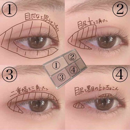 パーフェクトマルチアイズ/キャンメイク/アイシャドウパレットを使ったクチコミ(2枚目)