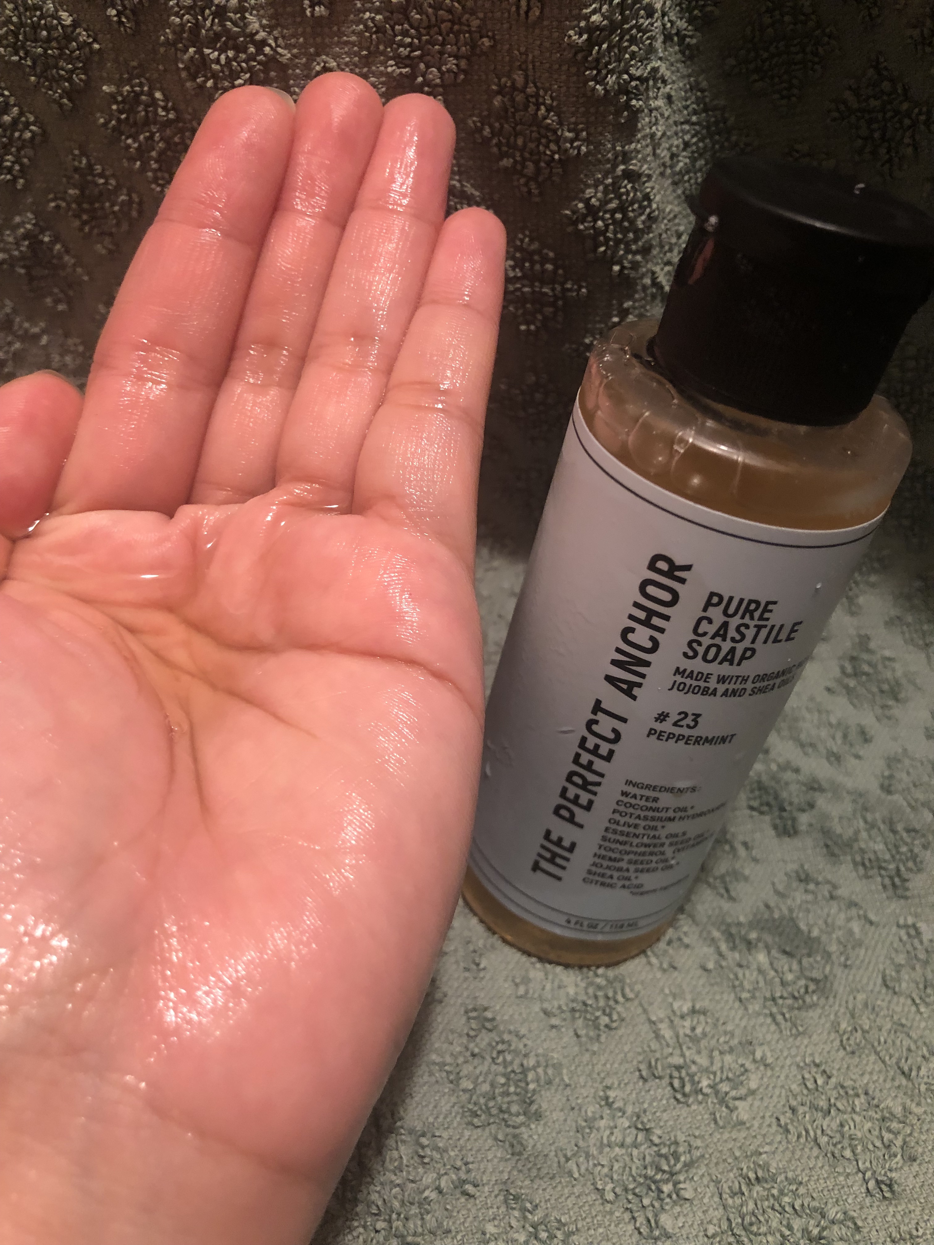 THE PERFECT ANCHOR ザ・パーフェクトアンカー ペパーミント #23のクチコミ「#THE PERFECT ANCHOR
<ピュア カスチールソープ>


今回使用しているのは.....」（3枚目）