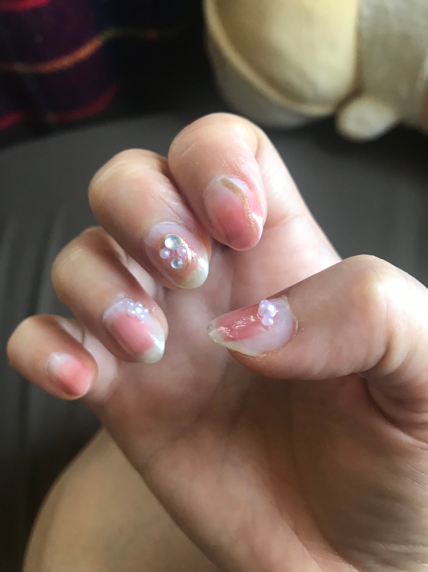 たいやき on LIPS 「LIPSの投稿を見て真似してネイルしてみました•*¨*•.¸¸..」(1枚目)