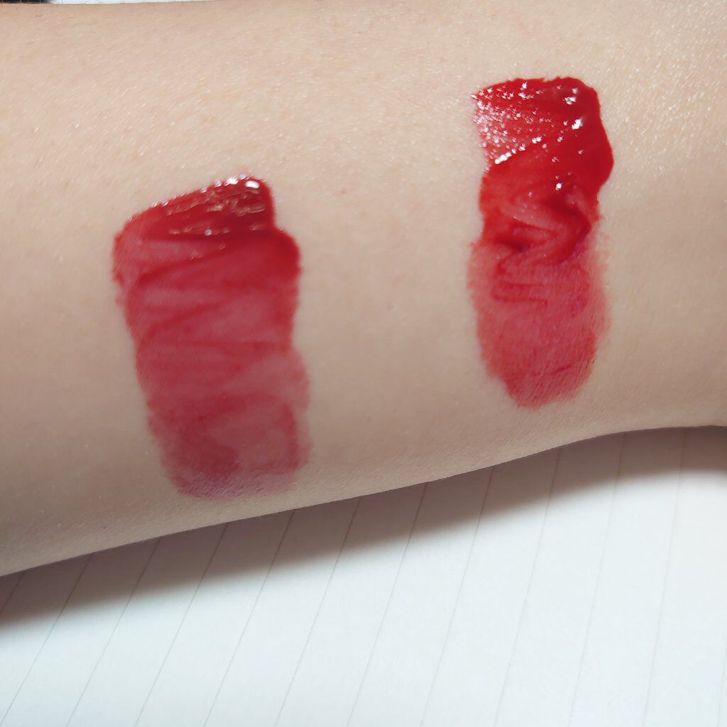 ジューシーラスティングティント 24 ピーリングエンドゥ(PEELING ANGDOO)/rom&nd/リップティントを使ったクチコミ（2枚目）