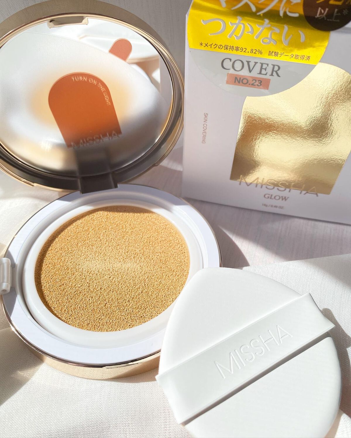 グロウ クッション ライト ＜ライトタイプ＞/MISSHA/クッションファンデーションを使ったクチコミ（2枚目）