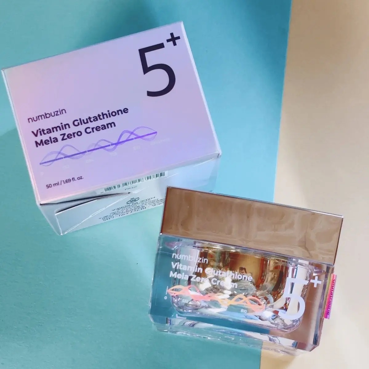 5番 白玉グルタチオンCメラゼロクリーム/numbuzin/フェイスクリームを使ったクチコミ（1枚目）