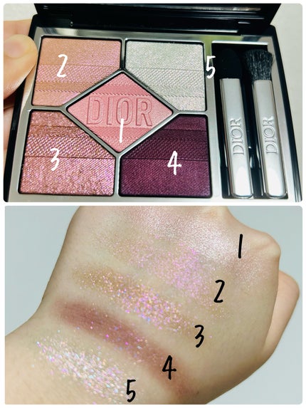 ディオールショウ サンク クルール(プラン ドゥ パリ コレクション限定品)/Dior/アイシャドウを使ったクチコミ(2枚目)