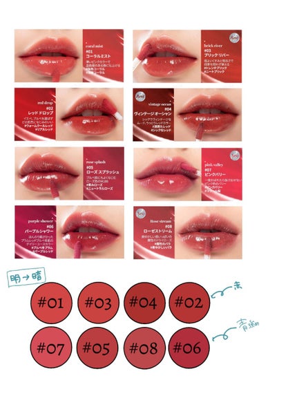 グラスティングウォーターティント/rom&nd/リップティントを使ったクチコミ(1枚目)