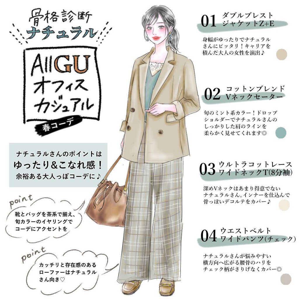杏 on LIPS 「こんばんは!今回はナチュラル骨格さんの似合うファッションを紹介..」(3枚目)