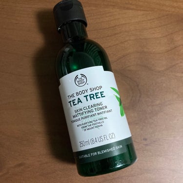 #使い切りコスメ 

スキンクリアリング マッティファイングトナー TT　/   THE BODY SHOP

ボディショップのティーツリー化粧水🍃
皮脂を抑えるパウダー入りでかなりスーッとするので、オ