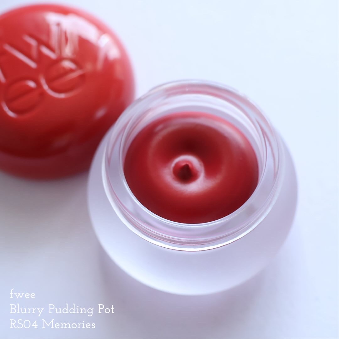 リップアンドチーク ブラーリープリンポット RS04 メモリーズ/fwee/口紅を使ったクチコミ（3枚目）