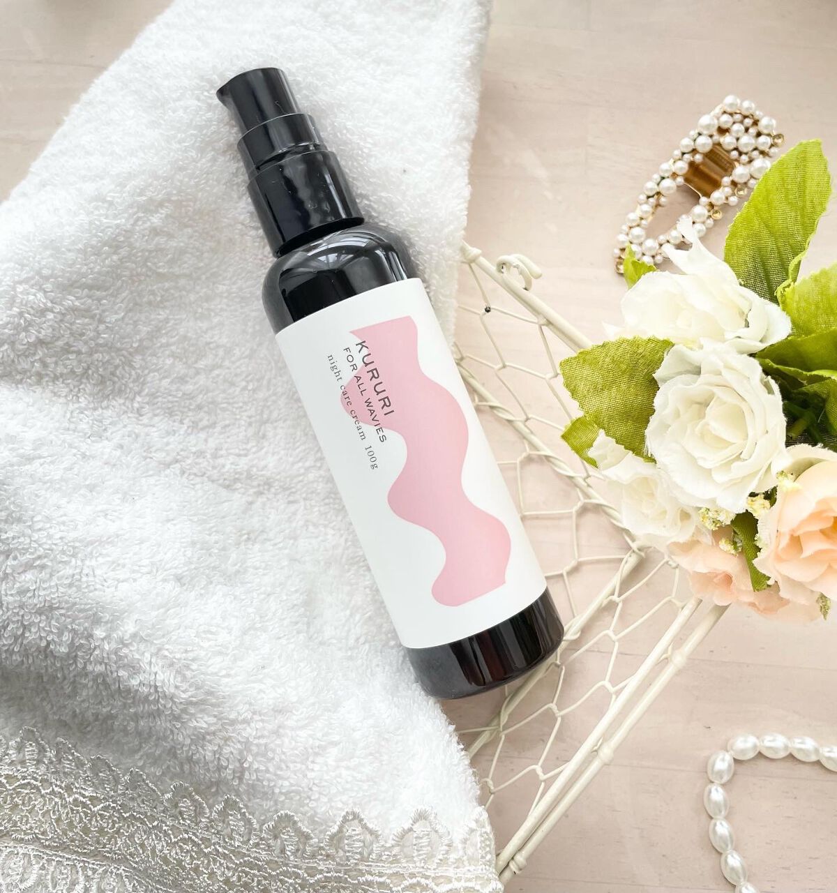 クルリ ナイトケア クリーム/KURURI/アウトバストリートメントを使ったクチコミ（1枚目）