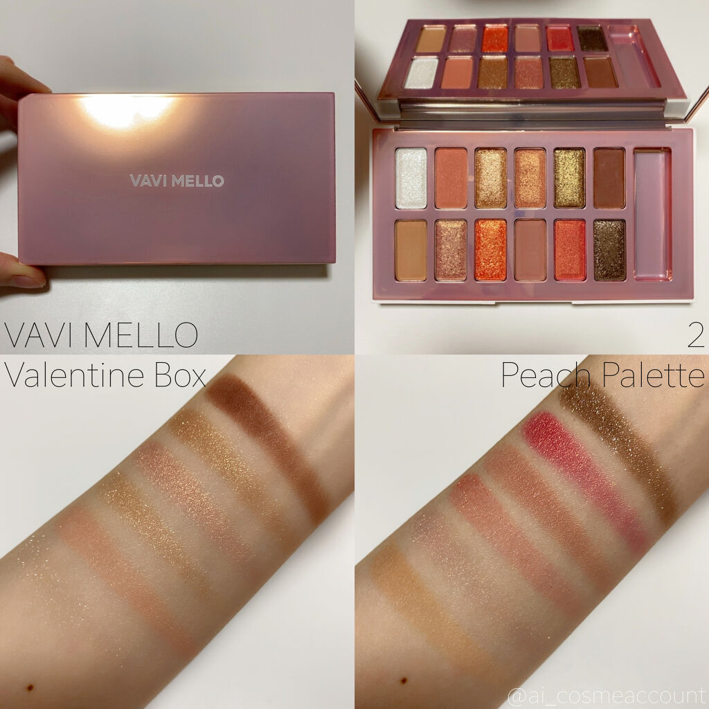 バレンタインボックス2 ピーチパレット バニラシフォン/VAVI MELLO/アイシャドウパレットを使ったクチコミ（2枚目）
