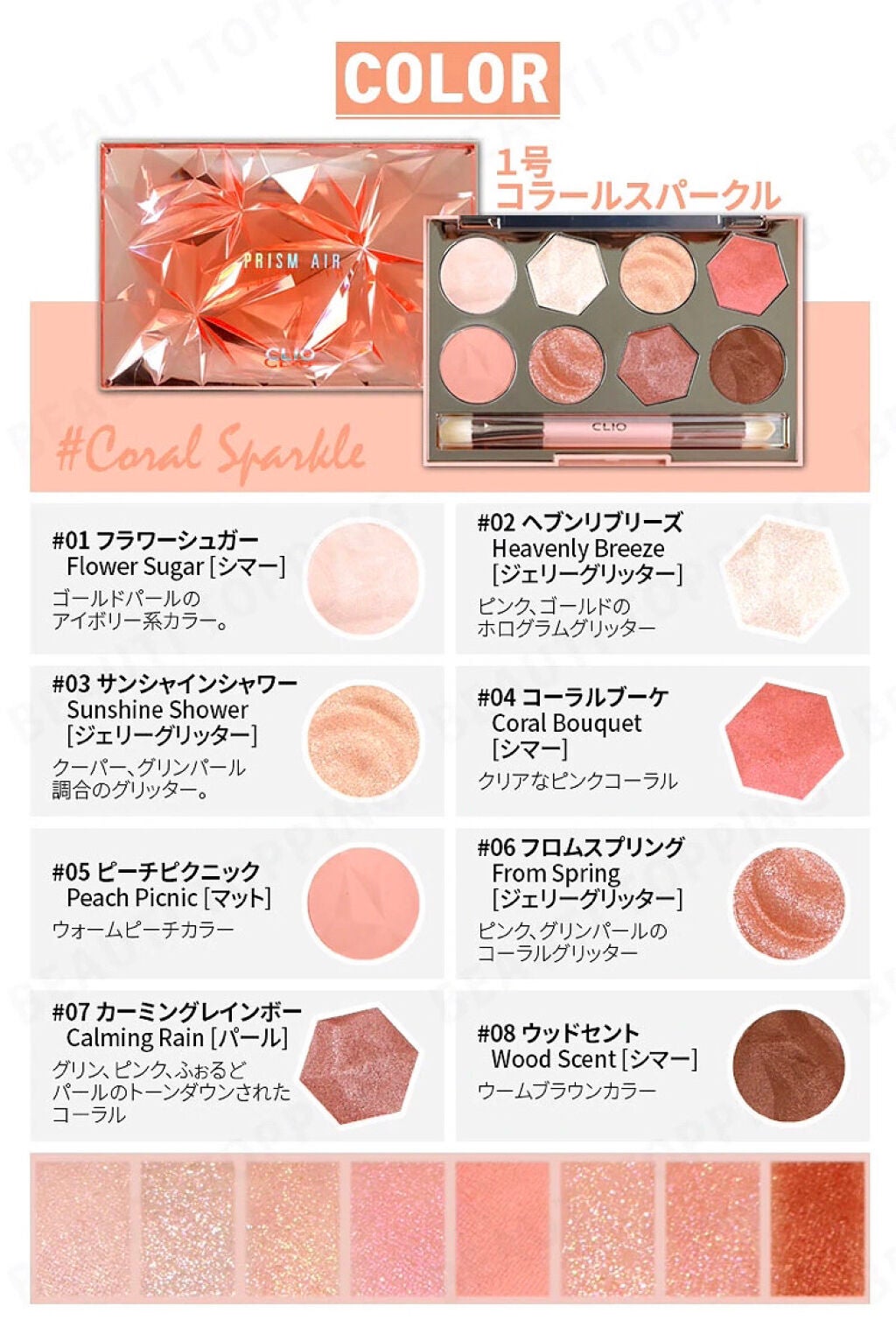 プリズム エアー アイ パレット/CLIO/アイシャドウパレットを使ったクチコミ(2枚目)