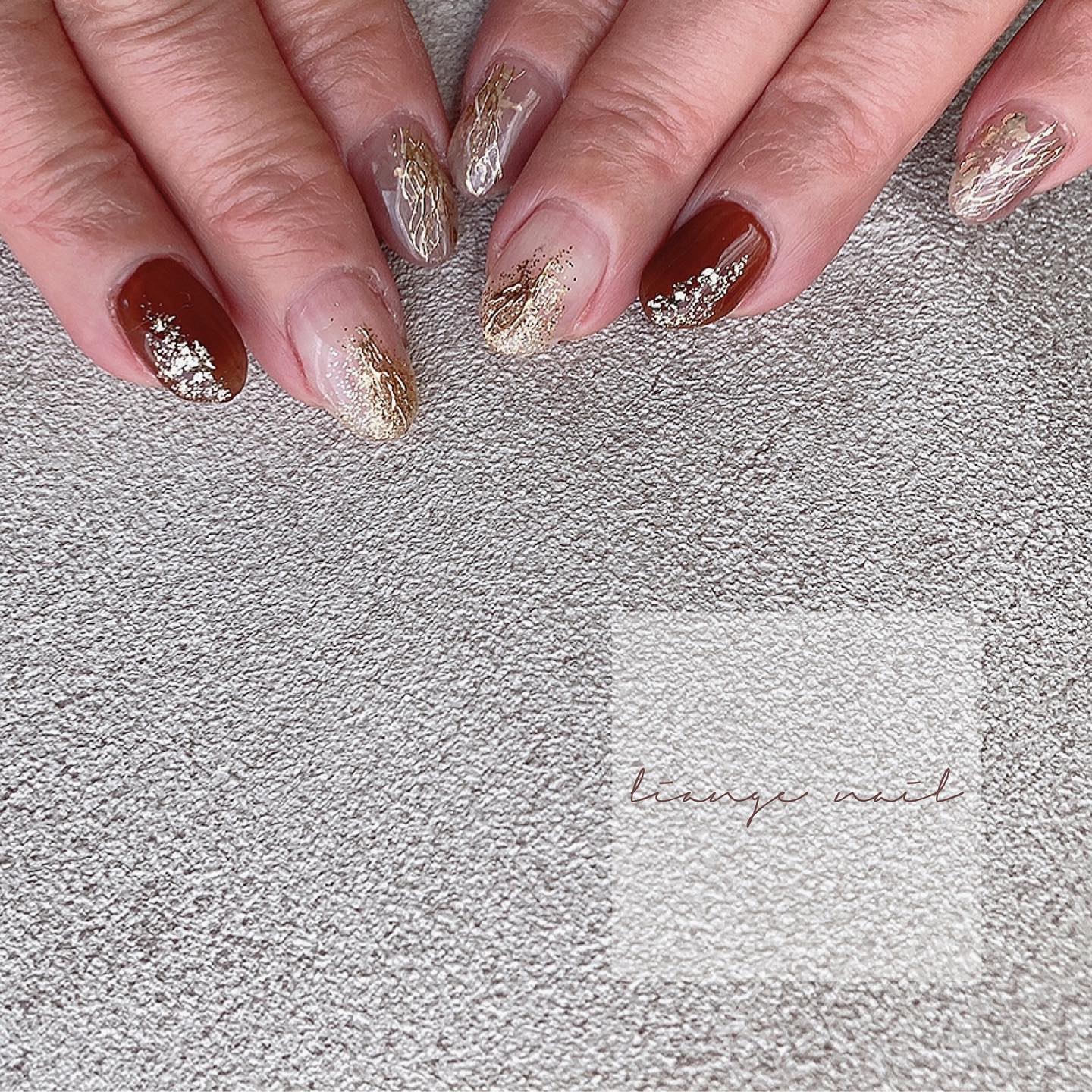#リアンジェネイル,#柏ネイル,#ネイル,#ニュアンスネイル,#ミラーネイル,#ブラウンネイルのネイルデザイン