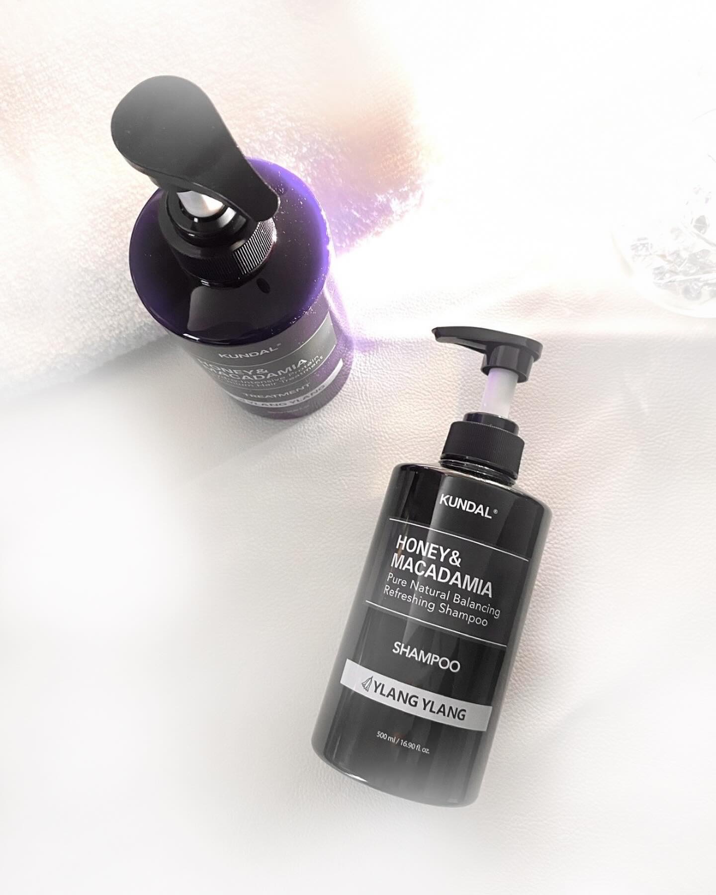 クンダル H&Mシャンプー/ヘアトリートメント イランイランの香り トリートメント500ml/KUNDAL/市販シャンプーを使ったクチコミ（3枚目）