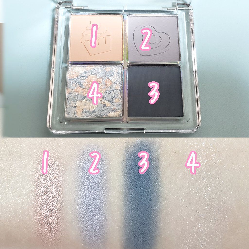 ZEESEAデザートコレクション4カラーアイシャドウパレット/ZEESEA/アイシャドウパレットを使ったクチコミ(2枚目)