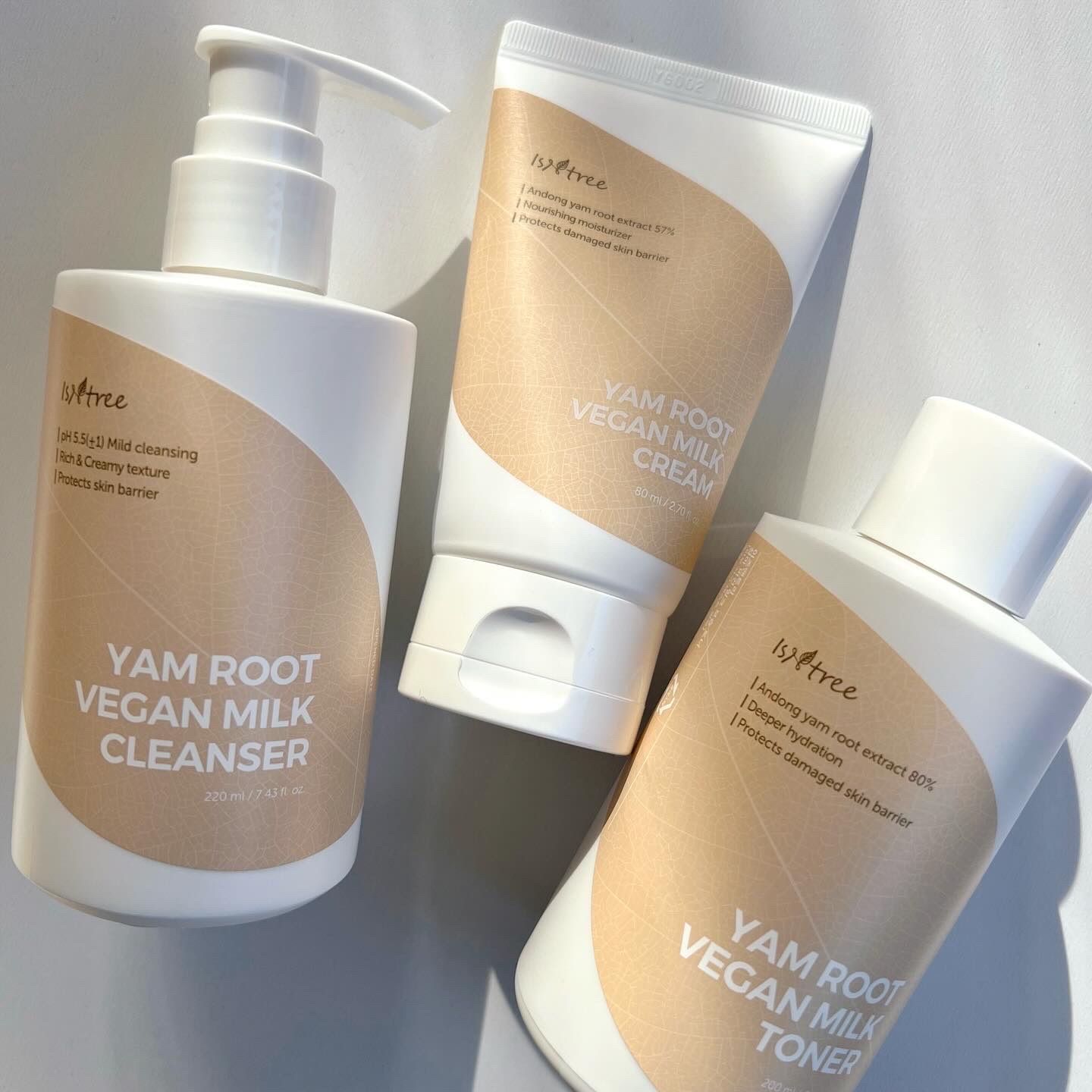 Yam Rootビーガンヴィーガンミルクトナー/Isntree/化粧水を使ったクチコミ（1枚目）