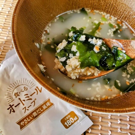 ぷにゃんこ主婦【フォロバ】 on LIPS 「理研ビタミン/リケン食べるオートミールスープやさしい鶏だし風味..」(5枚目)