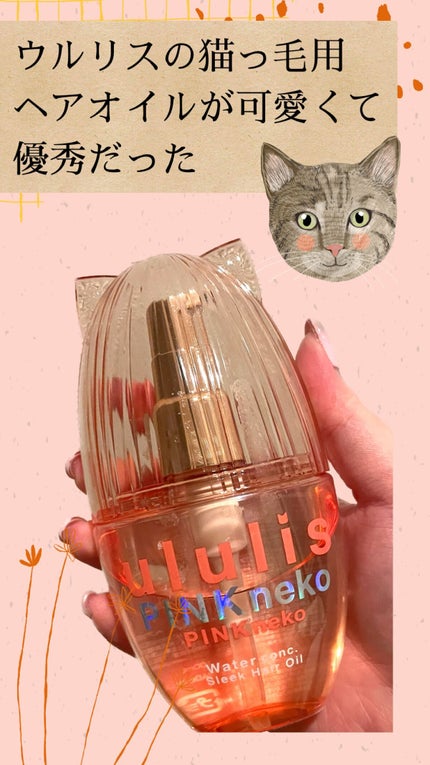 ウルリス ピンクネコ  ウォーターコンク スリーク ヘアオイル/ululis/ヘアオイルを使ったクチコミ(1枚目)