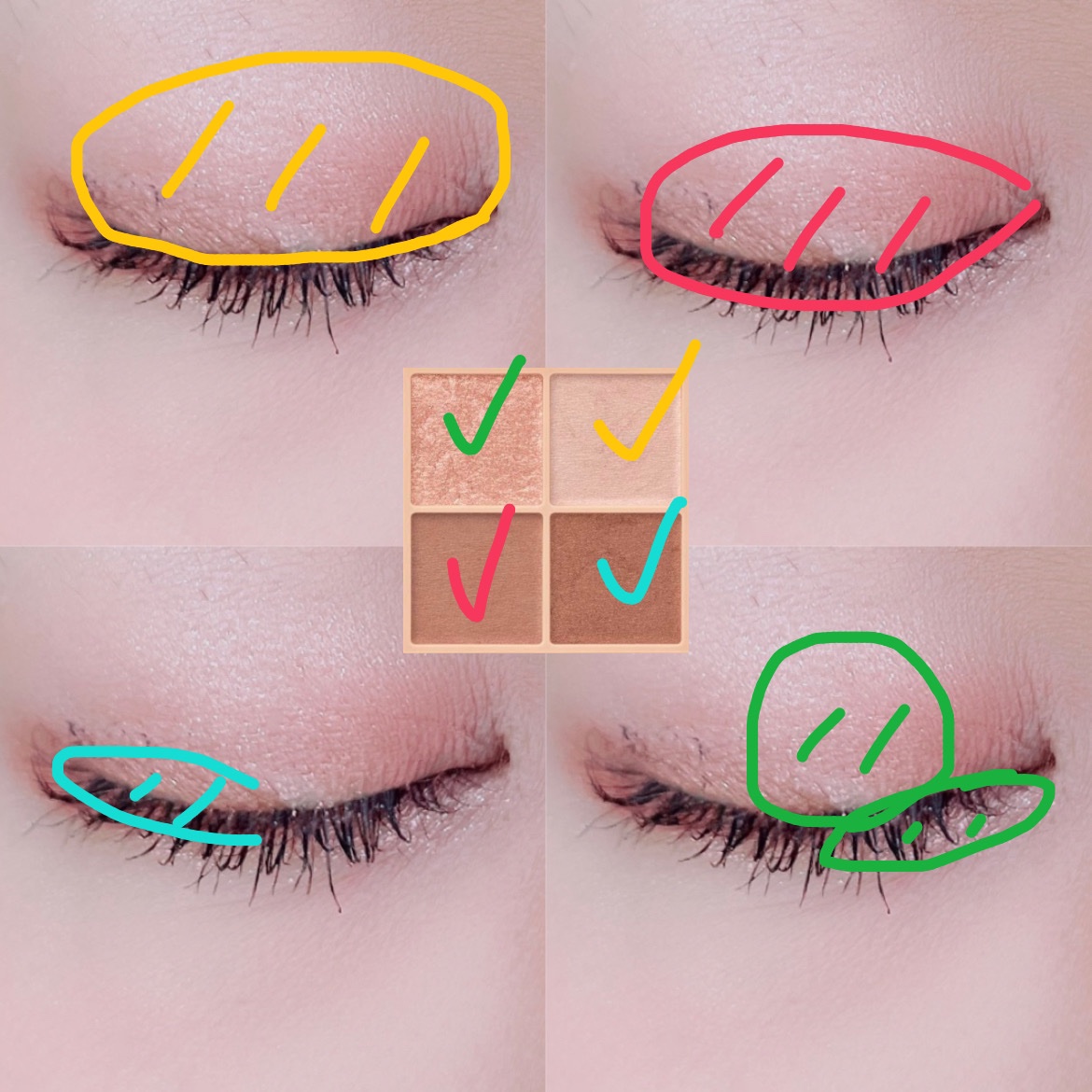 ベージュトーンアイシャドウ/CEZANNE/アイシャドウパレットを使ったクチコミ（2枚目）