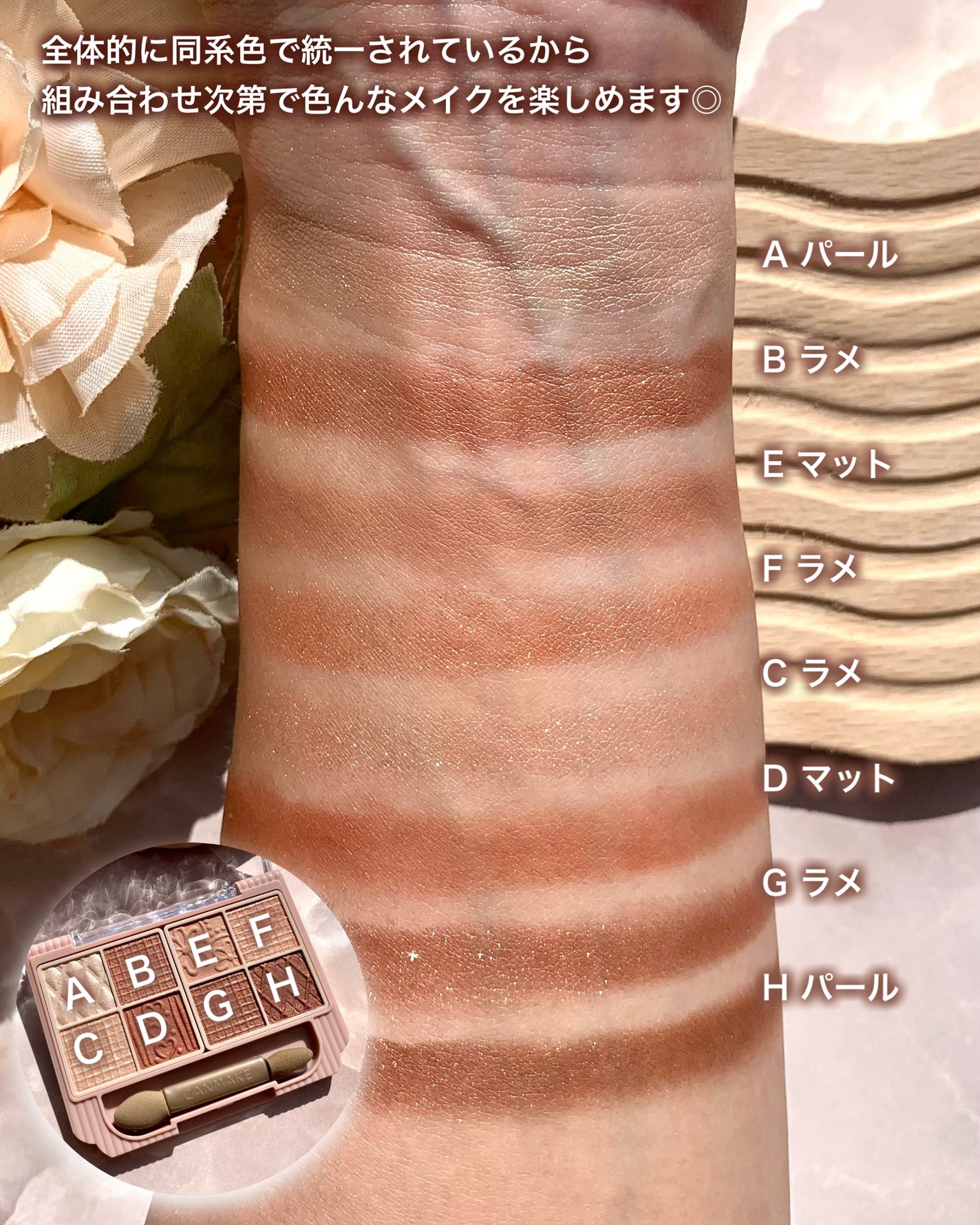 プティパレットアイズ/キャンメイク/パウダーアイシャドウを使ったクチコミ(4枚目)