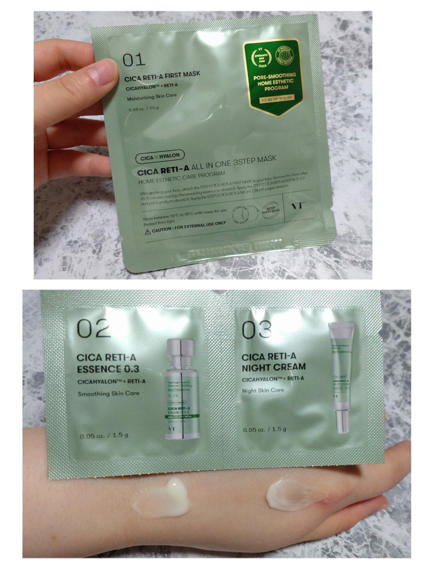 シカ レチA オールインワン 3ステップ マスク (1EA)/VT/その他スキンケアを使ったクチコミ(2枚目)