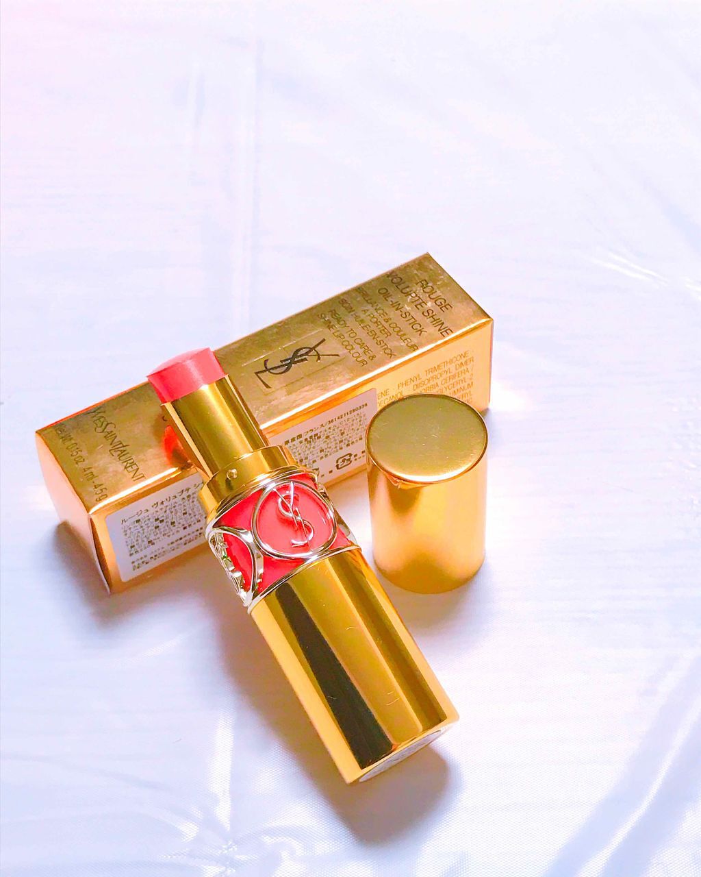 ルージュ ヴォリュプテ シャイン/YVES SAINT LAURENT BEAUTE/口紅を使ったクチコミ（1枚目）