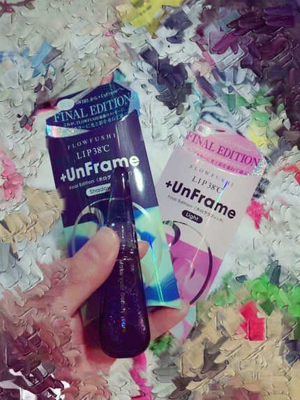 LIP38℃ +UnFrame<ホログラフィック>/UZU BY FLOWFUSHI/リップグロスを使ったクチコミ(1枚目)