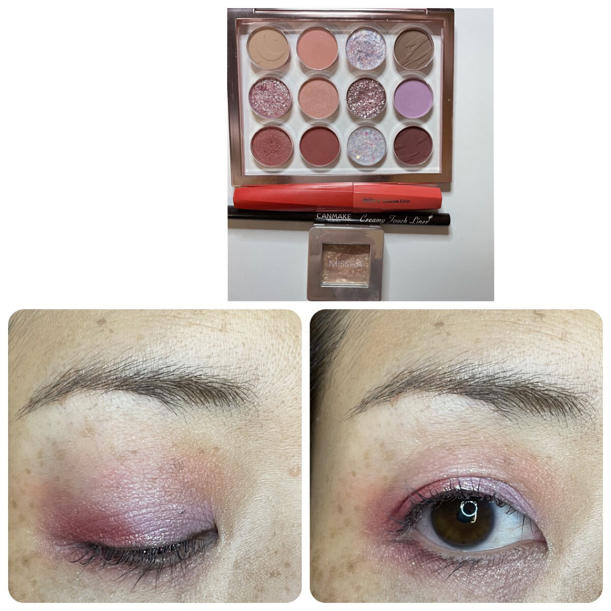 Hexze 12色 アイシャドウパレット プロアイ パレット アイプランナーパレット メイクパレット 高発色/HEXZE（ヘックスゼ）/アイシャドウパレットを使ったクチコミ（1枚目）