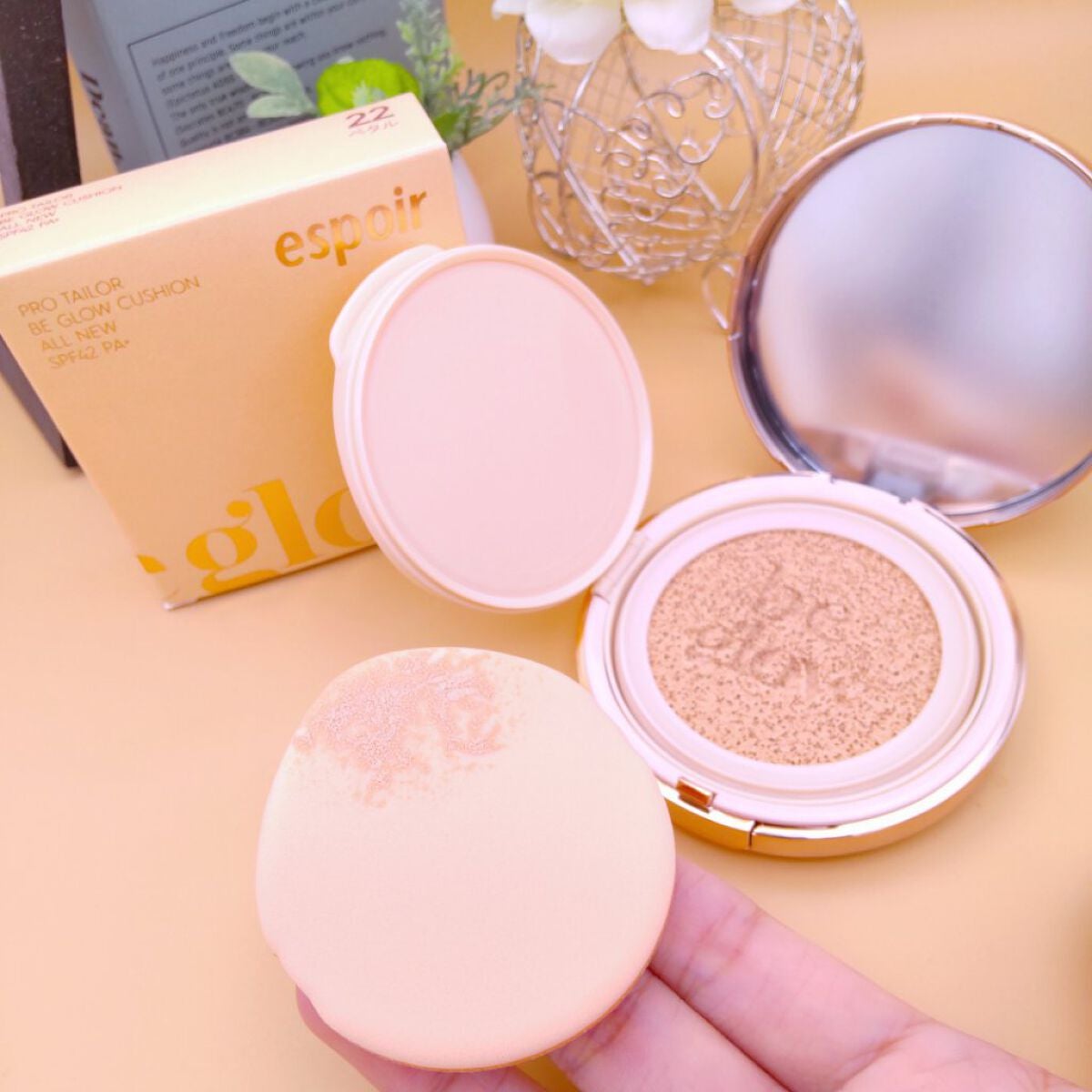 プロテーラービーグロウクッション(オールニュー)/espoir/クッションファンデーションを使ったクチコミ(2枚目)