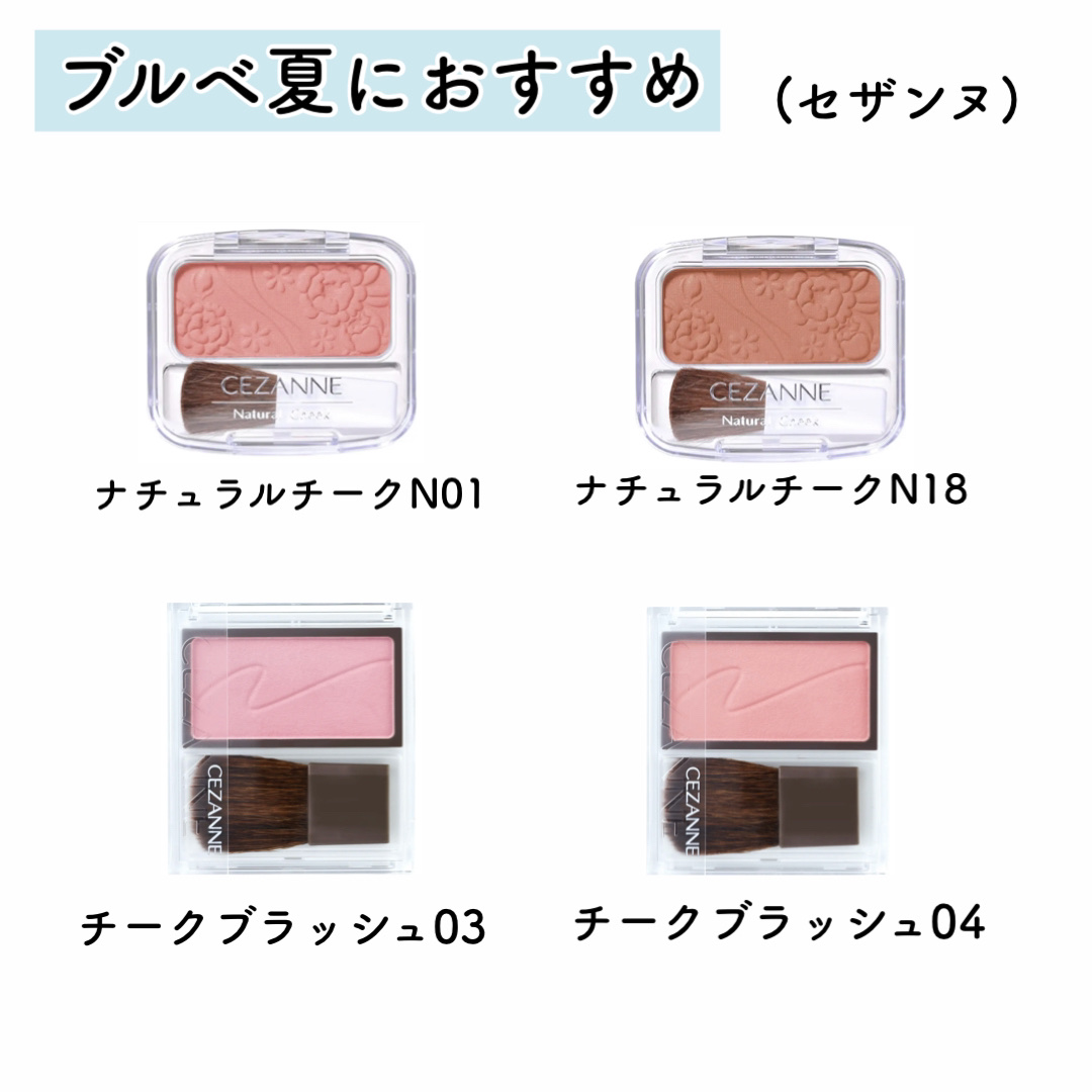 キャンメイク・CEZANNEのチークを使った口コミ -＼キャンメイク