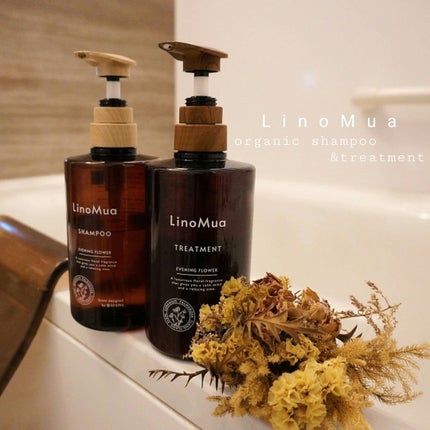 オーガニックシャンプー/トリートメント イブニングフラワーの香り シャンプー本体(480mL)/LinoMua/市販シャンプーの画像