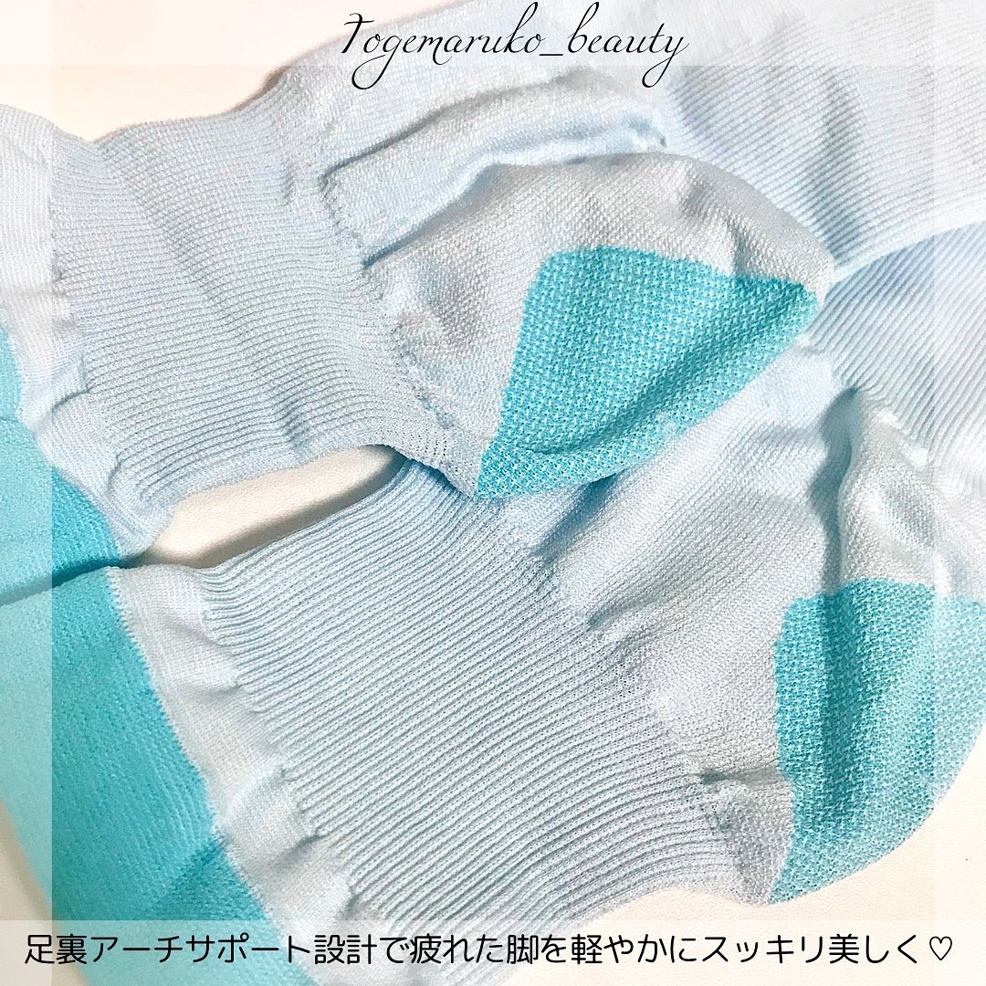 美脚ロング 朝までクール ライトブルー(M〜L)/SLIMWALK/着圧ソックス・レギンスを使ったクチコミ（2枚目）