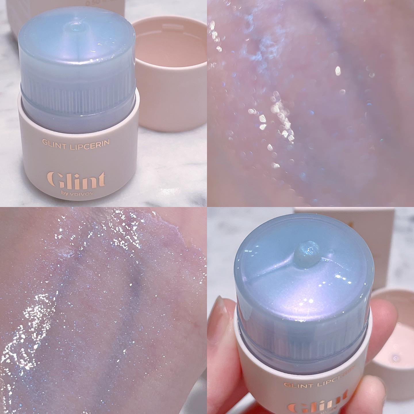 リップセリン 03 アイシーブルー/Glint/リップグロスを使ったクチコミ（2枚目）