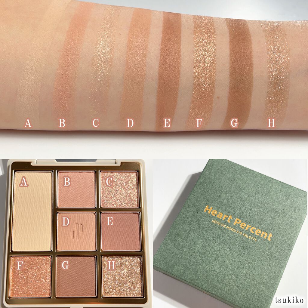 ドットオンムードアイパレット/Heart Percent/アイシャドウパレットを使ったクチコミ(4枚目)