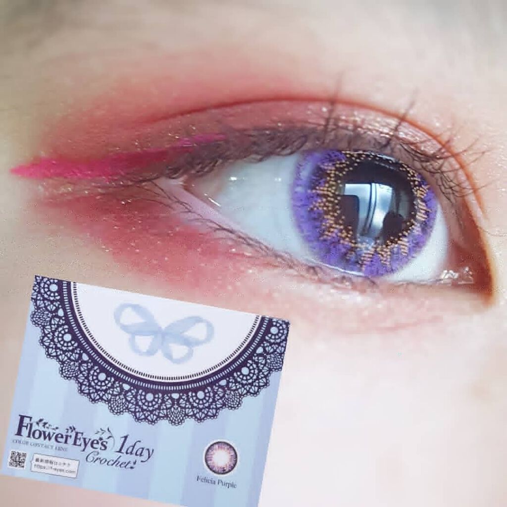 フラワーアイズ ワンデー クロッシェ/株式会社ビューフロンティア/ワンデー（１DAY）カラコンを使ったクチコミ（1枚目）
