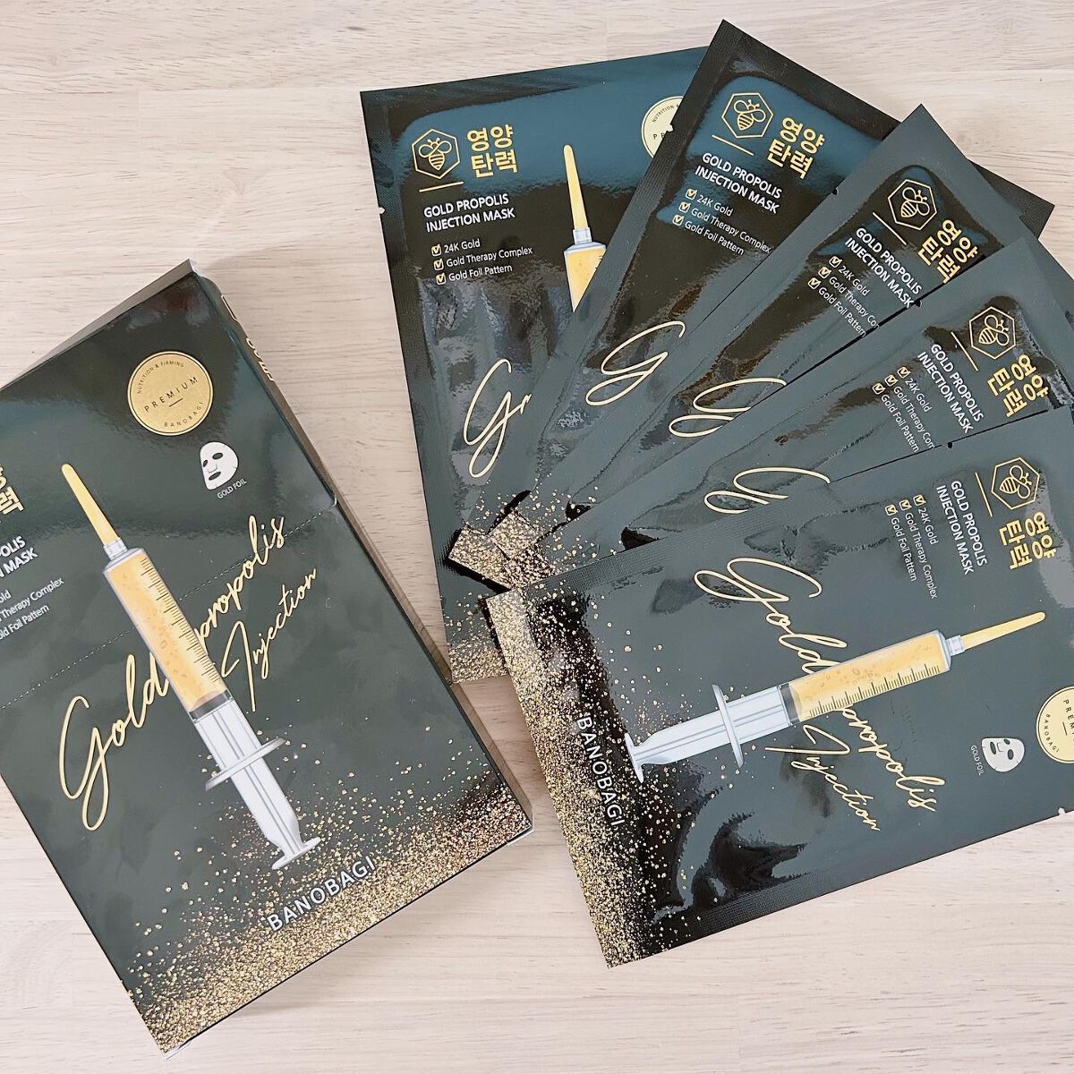 ゴールドプロポリス インジェクションマスク/BANOBAGI/シートマスク・パックを使ったクチコミ（2枚目）