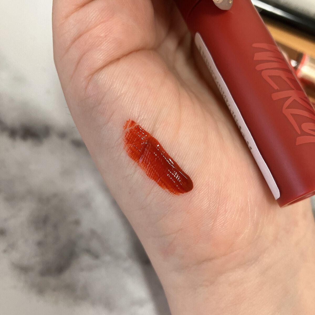 バイト ザ ビート メロウ ティント M5 ヘイキャンディー/MERZY/リップティントを使ったクチコミ（2枚目）