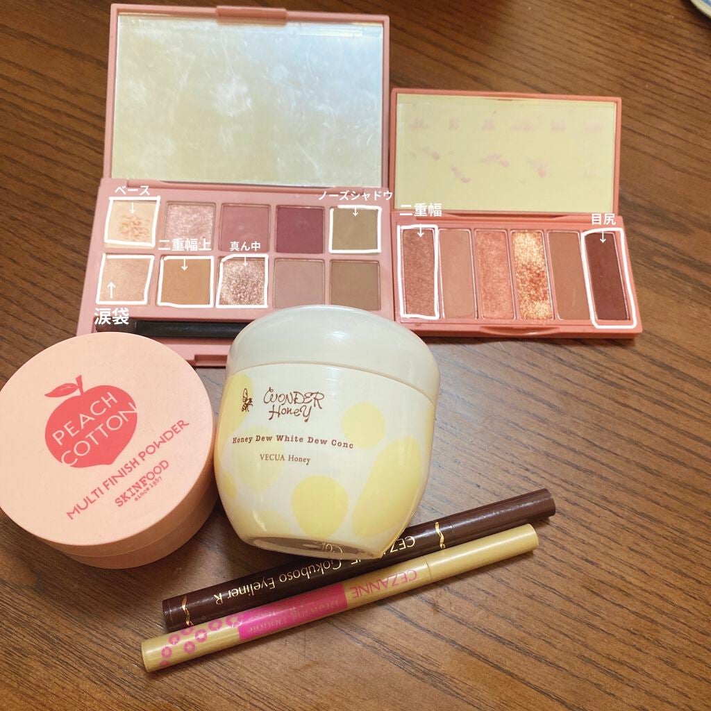 ピーチコットン マルチフィニッシュパウダー/SKINFOOD/ルースパウダーを使ったクチコミ(2枚目)