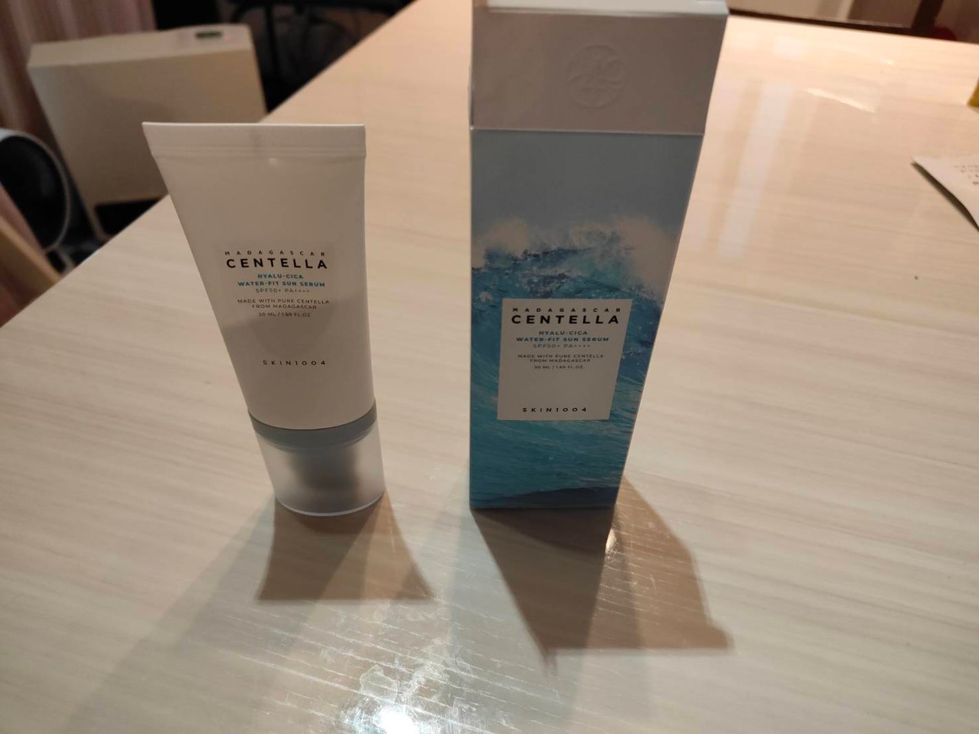 ヒアルーシカ ウォーターフィット サンセラム/SKIN1004/日焼け止めローションを使ったクチコミ(1枚目)