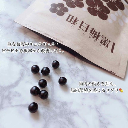 北の快適工房 黒梅日和のクチコミ「
腸内の動きを抑えて、腸内環境を整えるサプリ💊
いつくるかわからないお腹のギュルギュルや
ビ.....」(1枚目)