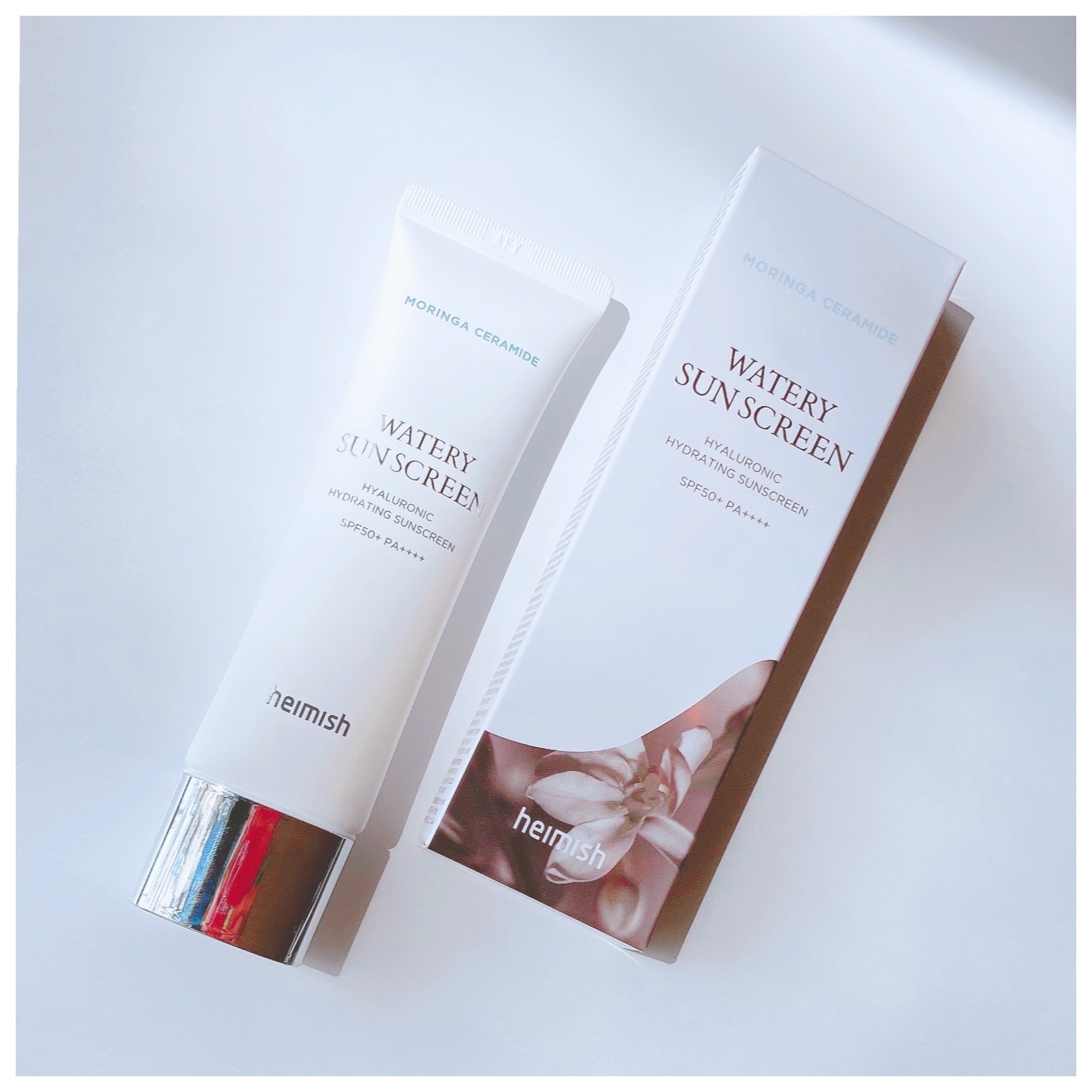 モリンガ セラミド ヒアルロン酸 ハイドレーティング ウォータリー サンスクリーン/heimish/日焼け止めクリームを使ったクチコミ（1枚目）