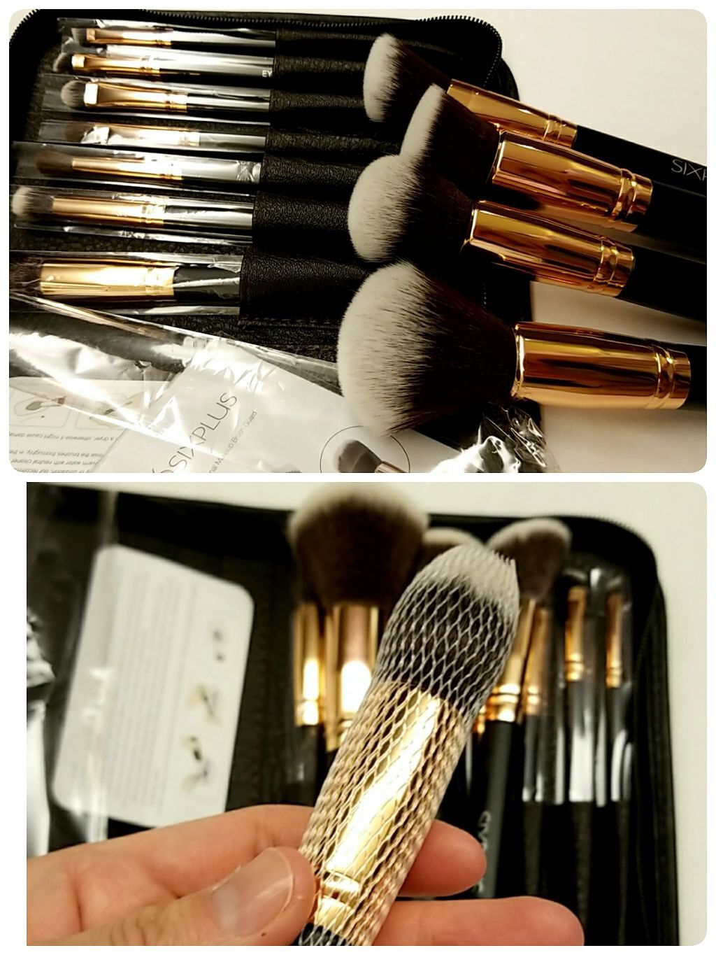 貴族のゴールド メイクブラシ11本セット 化粧ポーチ付き/SIXPLUS/メイクブラシを使ったクチコミ（1枚目）