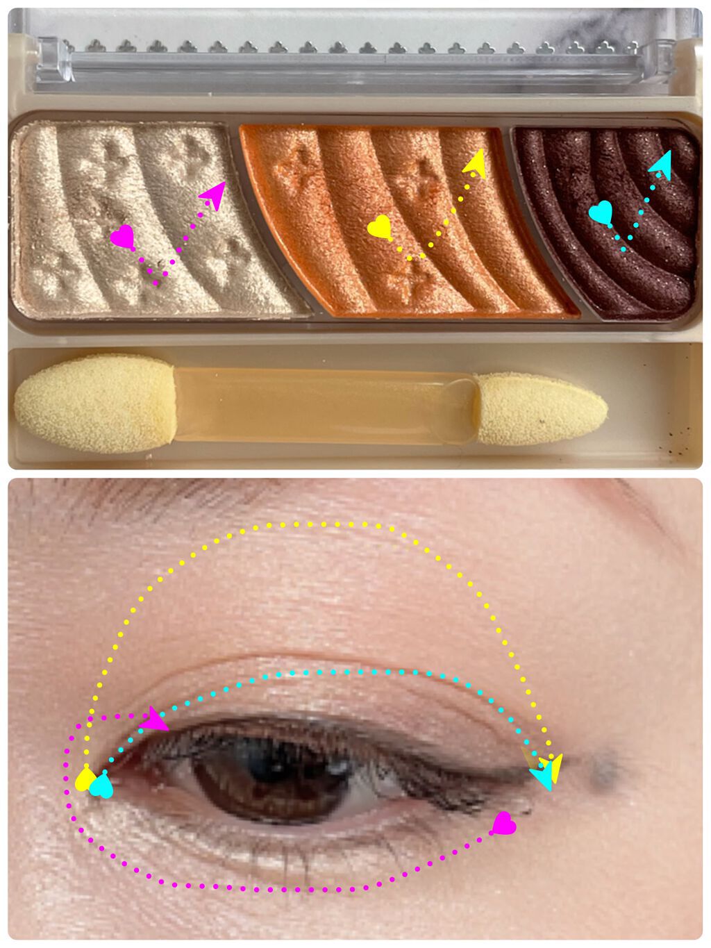 トーンアップアイシャドウ/CEZANNE/アイシャドウパレットを使ったクチコミ（3枚目）