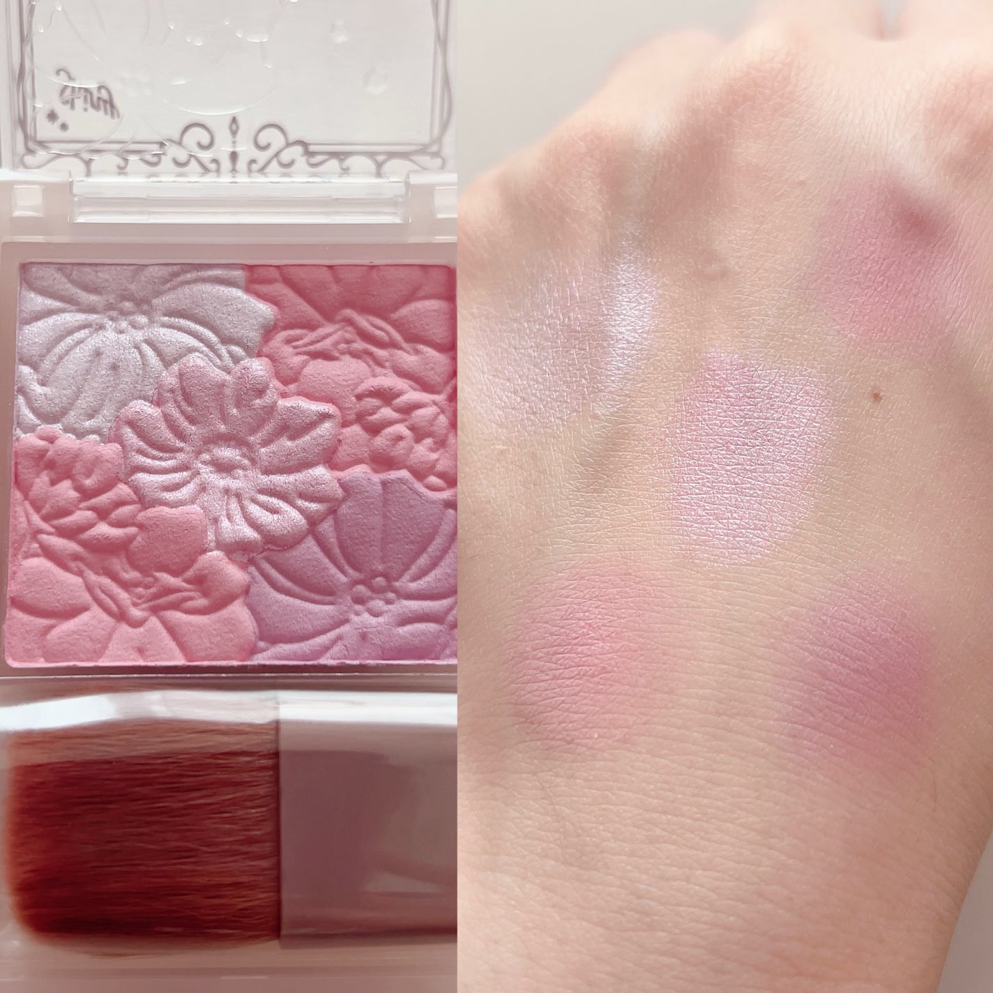 グロウフルールチークス(ブレンドタイプ)/キャンメイク/パウダーチークを使ったクチコミ(4枚目)