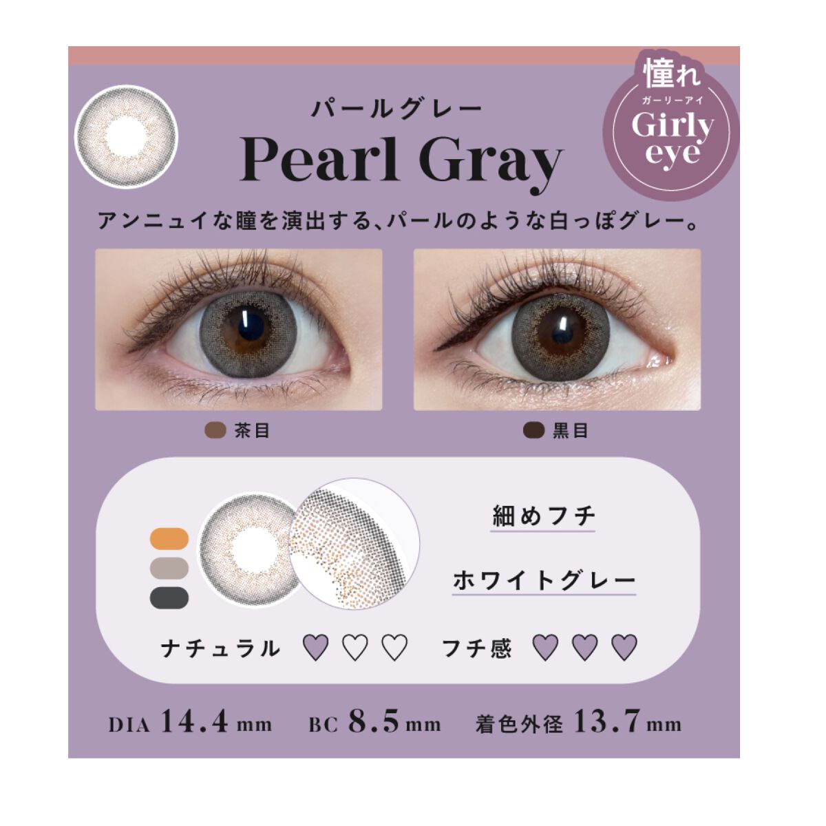 Angelcolor Bambi Series 1day  パールグレー