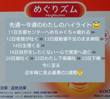 蒸気の温熱シート 肌に直接貼るタイプ/めぐりズム/その他を使ったクチコミ(1枚目)