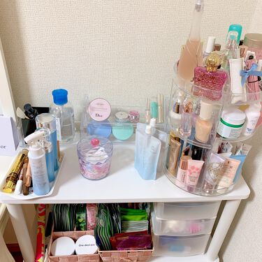 コスメ収納紹介 セリアの口コミ 前回のドレッサー紹介から約半年が経ったので By Megulemon 混合肌 Lips