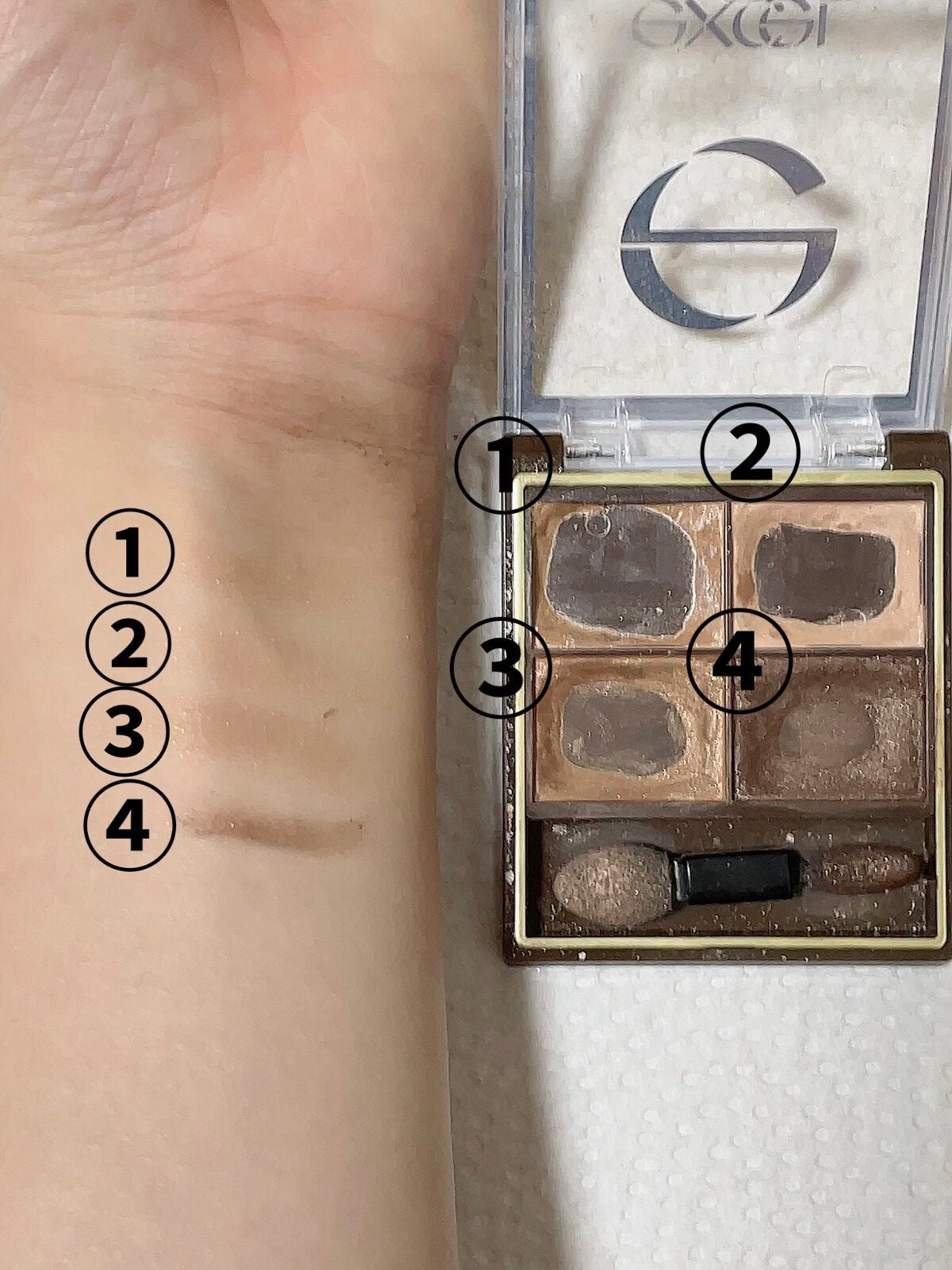 スキニーリッチシャドウ/excel/アイシャドウパレットを使ったクチコミ(2枚目)