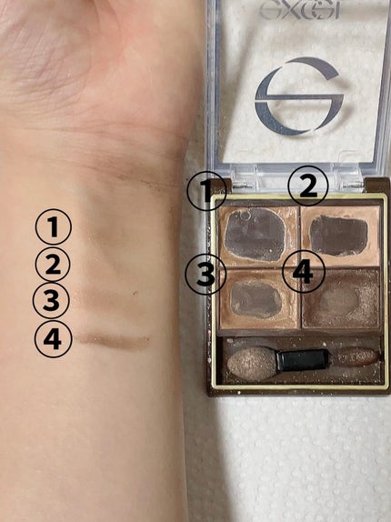 スキニーリッチシャドウ/excel/アイシャドウパレットを使ったクチコミ(2枚目)